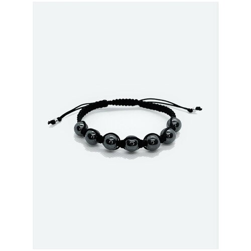 фото Браслет-нить, гематит, 1 шт., размер 20 см, черный swan22