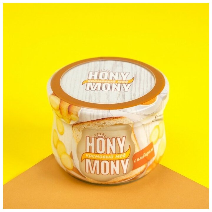 Hony Mony Кремовый мед Hony Mony, с имбирем, 220 г - фотография № 6