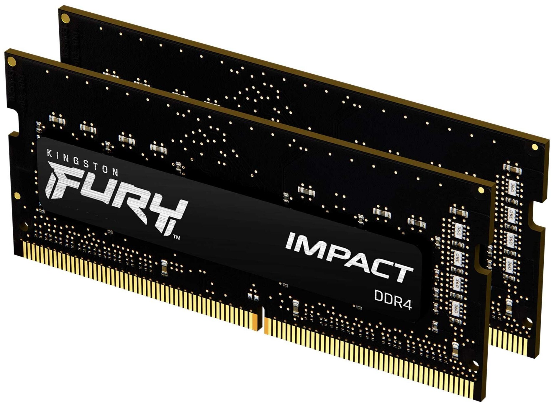 Память оперативная Kingston 64GB 2666MHz DDR4 CL16 Sodimm (Kit of 2) Fury Impact KF426S16IBK2/64 .