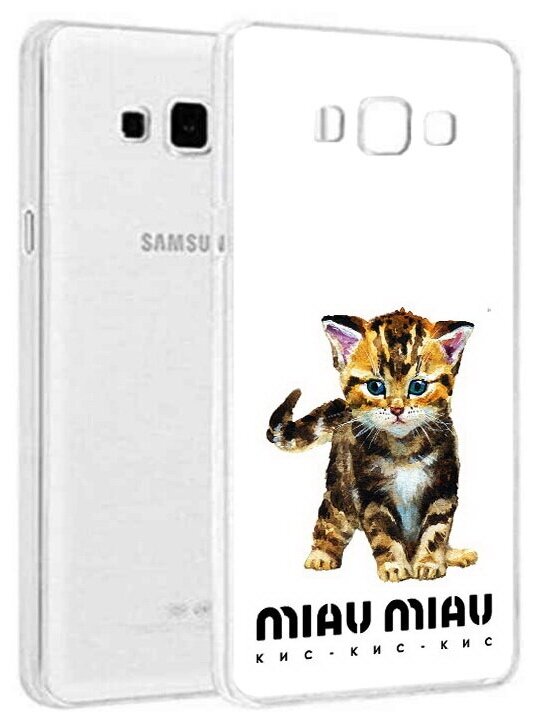 Чехол задняя-панель-накладка-бампер MyPads Бренд miau miau для Samsung Galaxy A5 (2015) SM-A500F противоударный