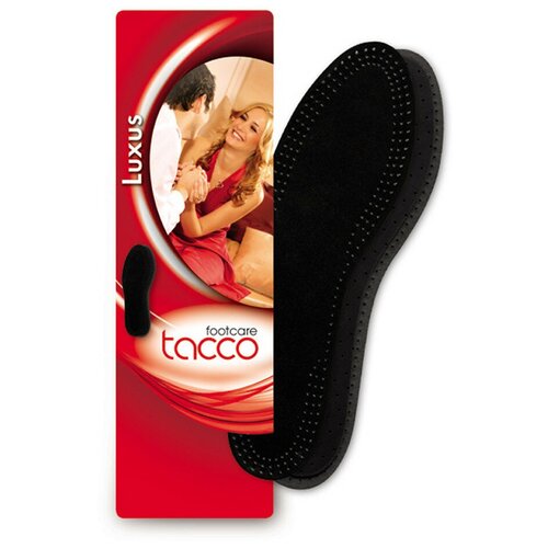 Стелька двухслойная TACCO footcare Luxus Black черная овечья кожа, латекс с активированным углем. (37)
