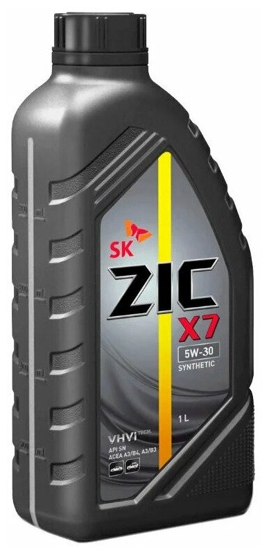 Моторное масло ZIC X7, 5W-30, 1л, синтетическое [132675]