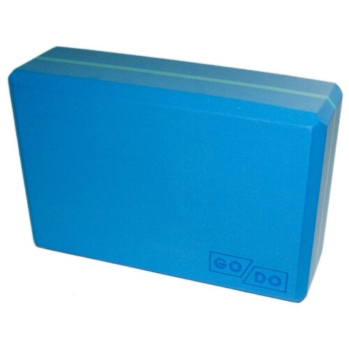 Блок для йоги Go Do YJ-K2 голубой кирпичик блок для йоги go do оранжевый