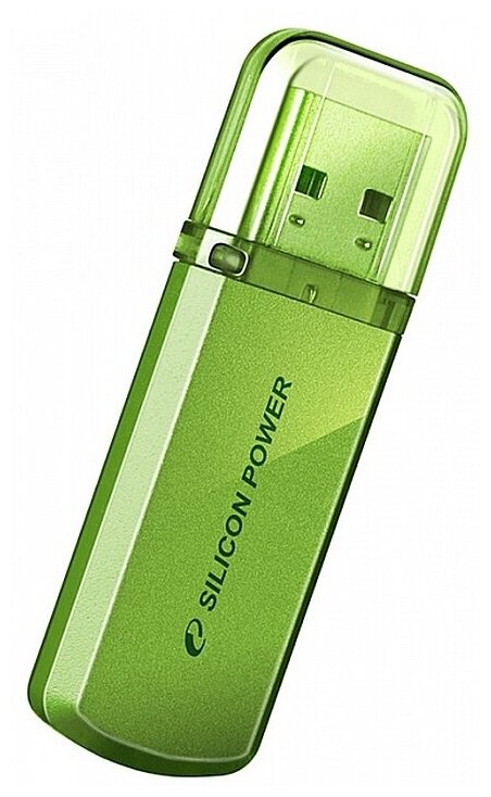 Флешка 64Gb Silicon Power Helios 101 USB 2.0 (SP064GBUF2101V1N), зеленый