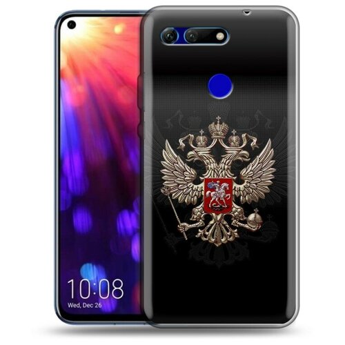 Дизайнерский силиконовый чехол для Хонор Вью 20 / Huawei Honor View 20 Герб России