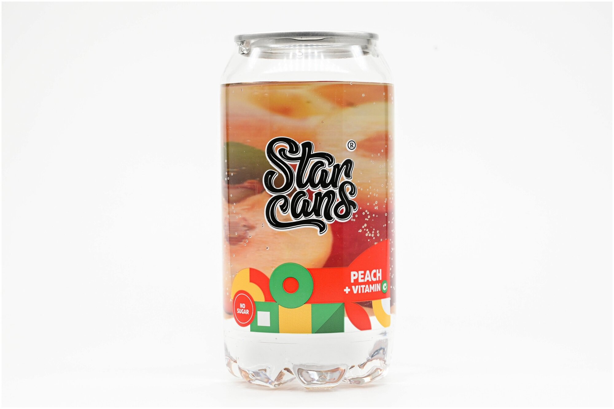 Напиток газированный со вкусом Персик StarCans Витаминная вода Персиковый Лимонад с витаминами без Сахара без калорий - фотография № 2