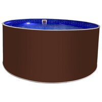 Каркасный бассейн Лагуна круглый 5,49 х 1,25 м, панель 0,4 мм (цвет: тёмный шоколад RAL 8017, чаша - мрамор), цена - за 1 компл