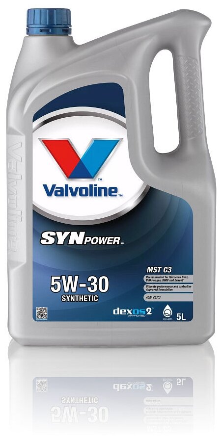 Синтетическое моторное масло VALVOLINE SynPower MST C3 5W-30, 5 л