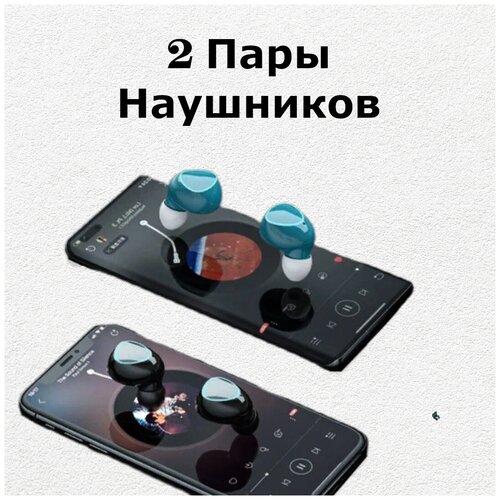 Наушники парные Блютуз DESIGN NOVELTY SPORTS 2000мАч Кейс ПоверБанк Гарнитура Беспроводная Для спорта Черная 379500₽