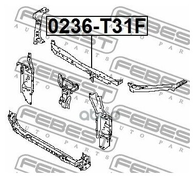 Усилитель бампера переднего Febest 0236-T31F