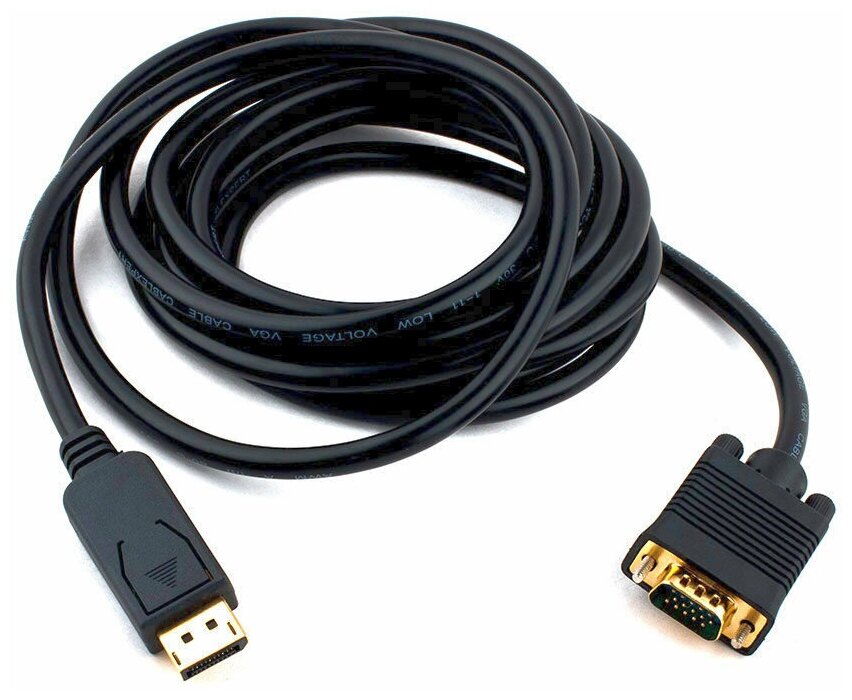 Кабель DisplayPort->VGA Cablexpert CCP-DPM-VGAM-10, 3м, 20M/15M, черный, экран, пакет