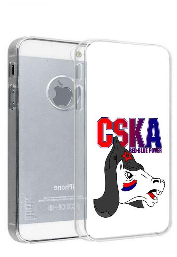 Чехол задняя-панель-накладка-бампер MyPads ФК ЦСК лошадка россия для iPhone 5/5S/SE/5SE противоударный