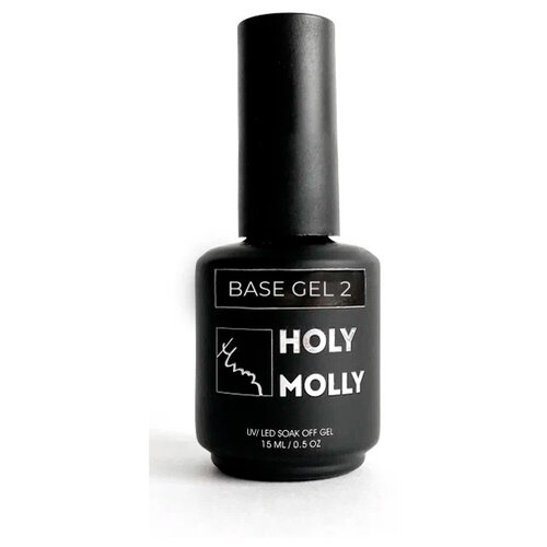 HOLY MOLLY базовое покрытие Base Gel, 02, 15 мл топ для гель лака holy molly top potal 15 мл