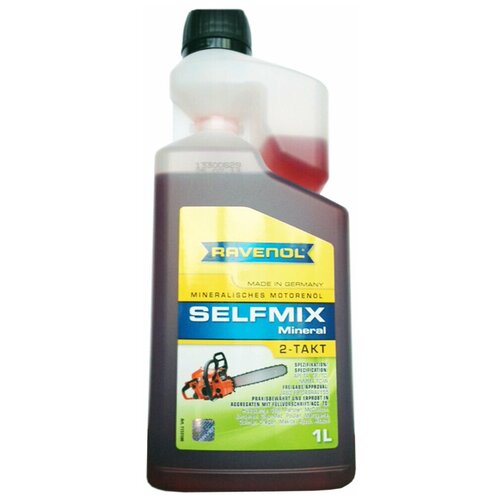 RAVENOL Масло моторное RAVENOL 4014835780019 /115310000101998/ для 2-Такт Selfmix 2T с дозатором ( 1л) для газонокоси