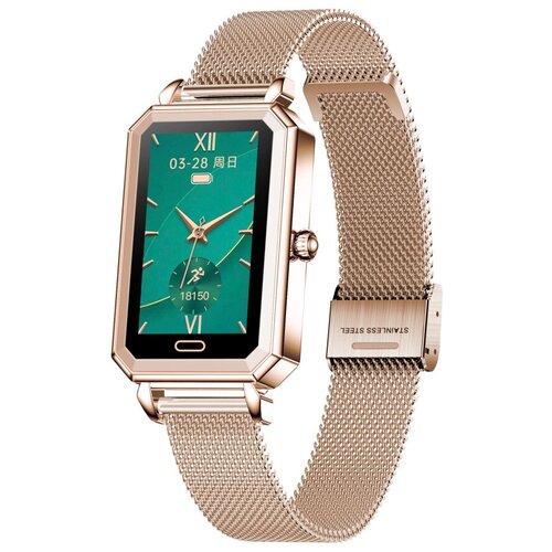 Женские смарт-часы MBRIDGE HT2 золотистый стальной ремешек 278500₽