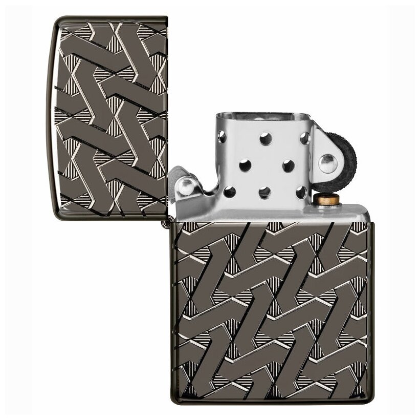 Зажигалка бензиновая Zippo 49173 Armor Black Ice - фотография № 5