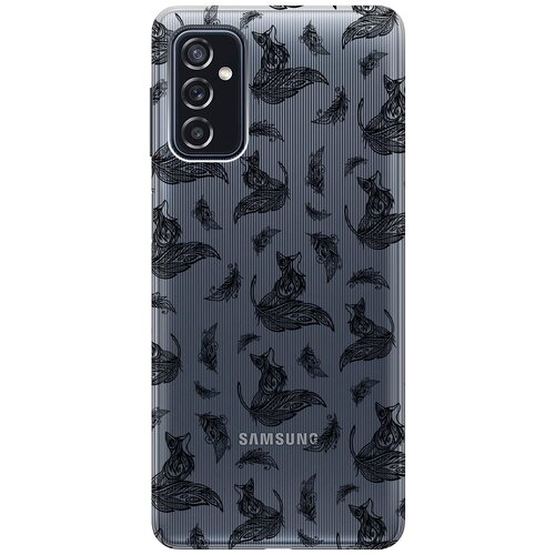 Силиконовый чехол с принтом Foxes and feathers для Samsung Galaxy M52 5G / Самсунг М52 силиконовый чехол с принтом dream on для samsung galaxy m52 5g самсунг м52