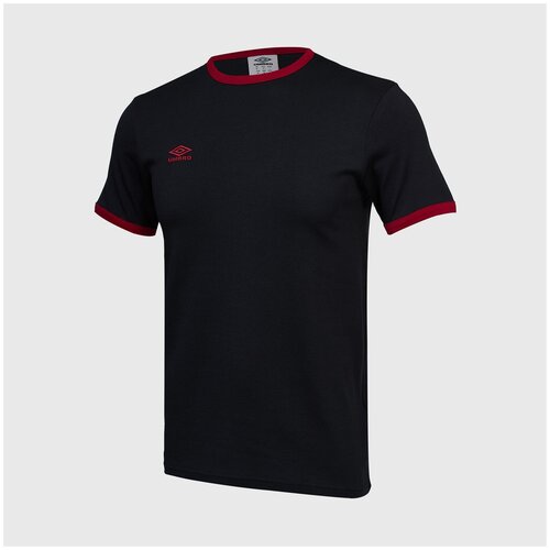 Футболка хлопковая Umbro Ringer Tee 65859U-KMG, р-р XS, Черный