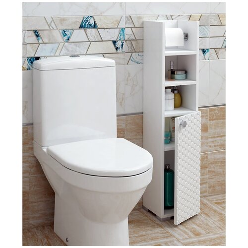 Шкафы для ванной комнаты, REGENT style, ПШСоната 1д2н/правый, белый, 95*20*19