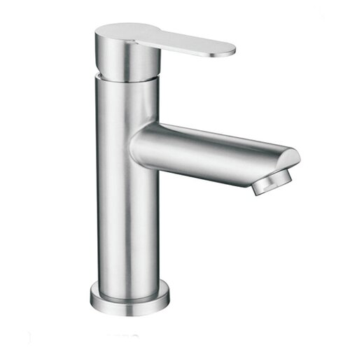 Смеситель для раковины, умывальника в ванную комнату. Одно-рычажный. Нержавеющая сталь. Графитовый матовый.