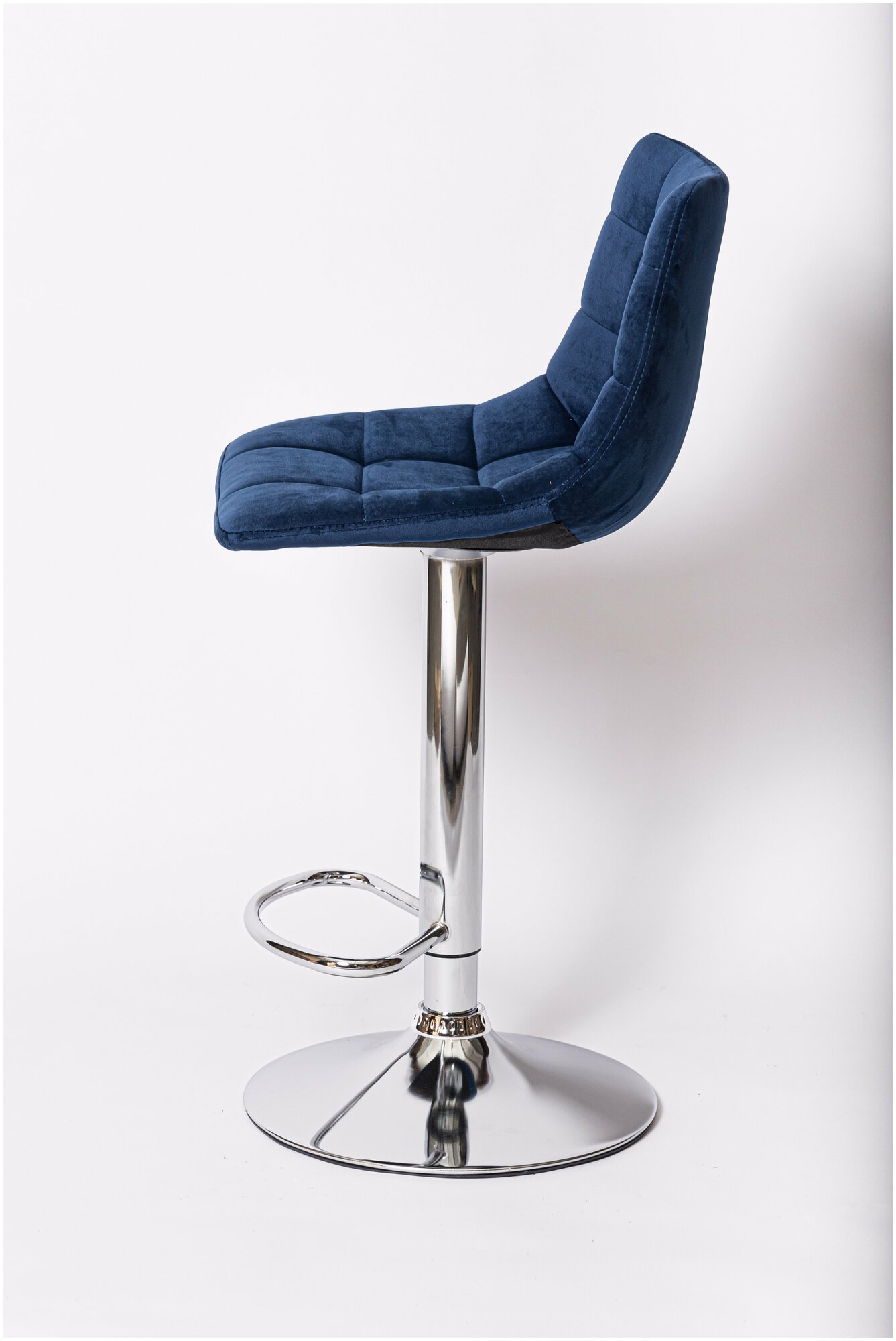 Комплект из двух барных стульев BN-1219, синий вельвет - фотография № 9