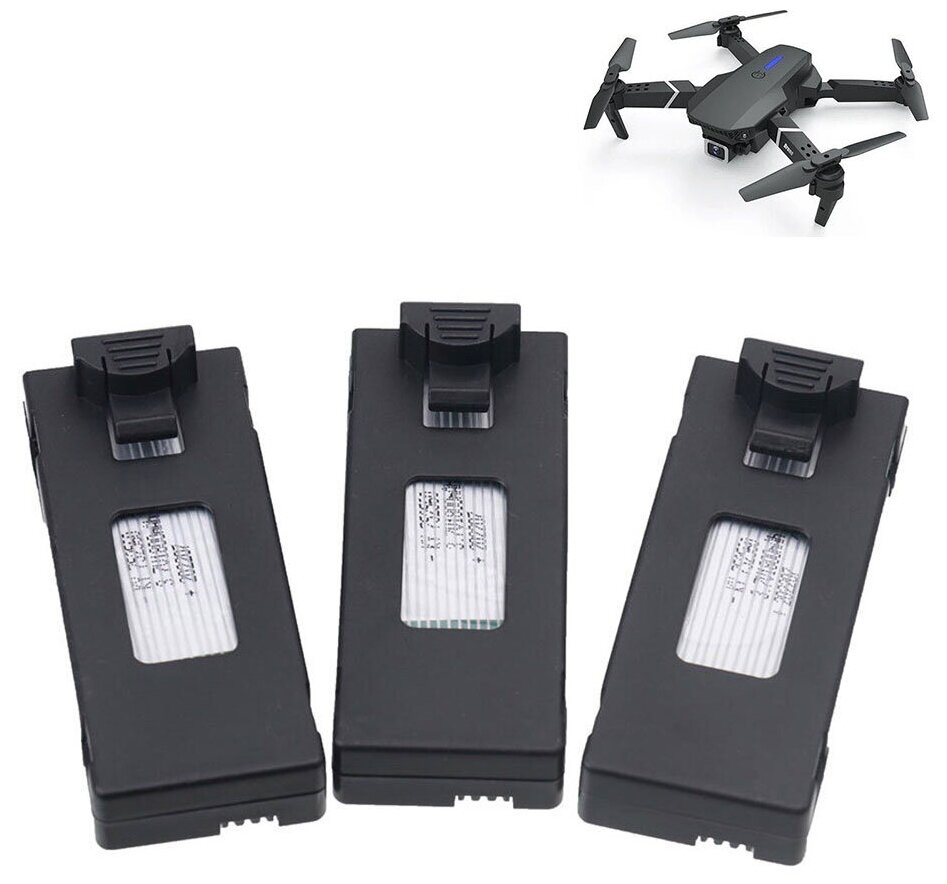 Аккумулятор 3.7v 1800mah 3шт для квадрокоптера Mini Drone 4DRC V4, 88 Pro, E88, Z50, F185 Pro, E68, E525