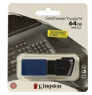 Флешка Kingston DataTraveler Exodia M DTXM/64GB 64 Гб Black