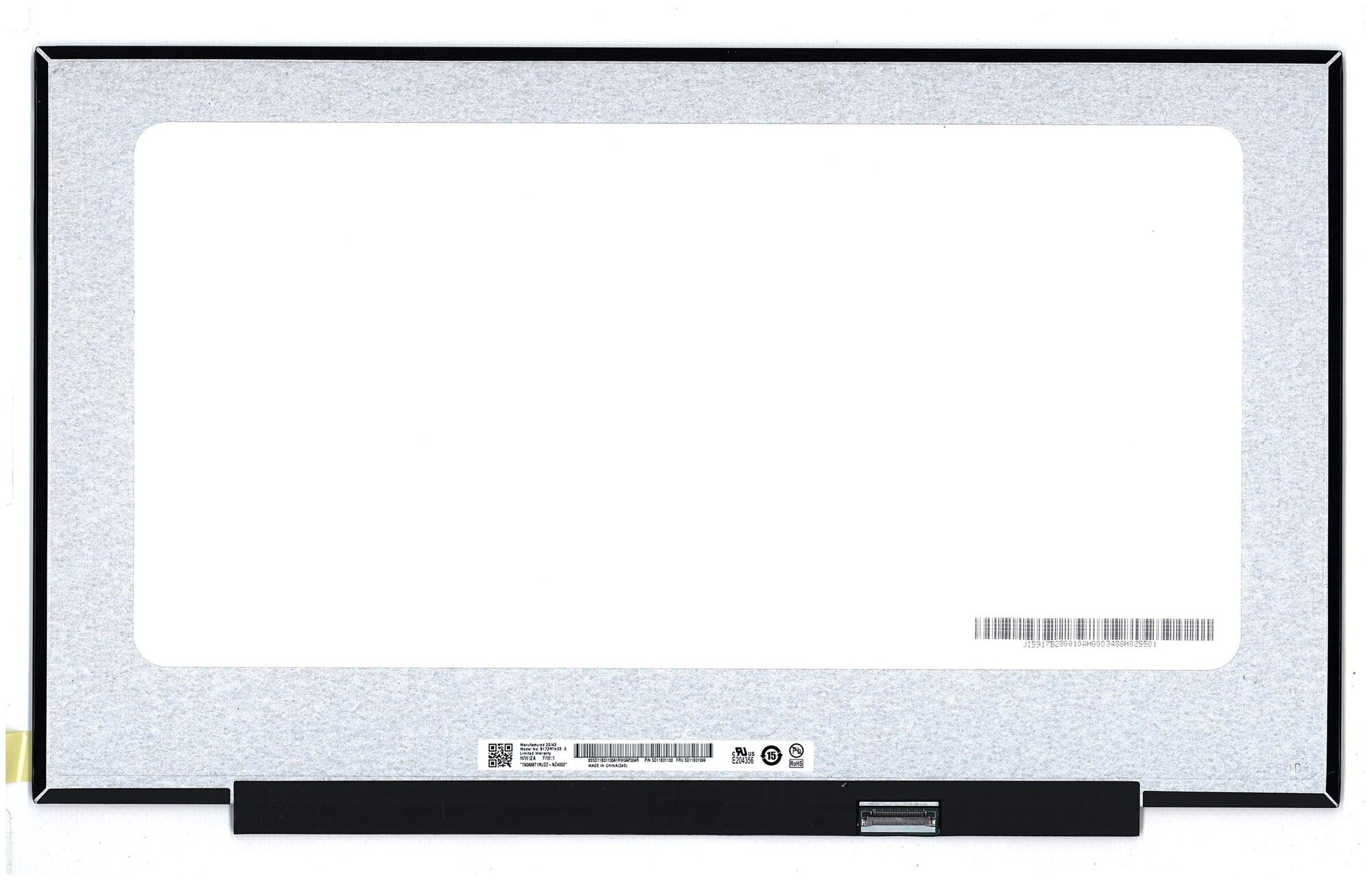 Матрица (экран) для ноутбука B173RTN03.0, 17.3", 1600x900, Slim (тонкая), 30-pin, светодиодная (LED), матовая