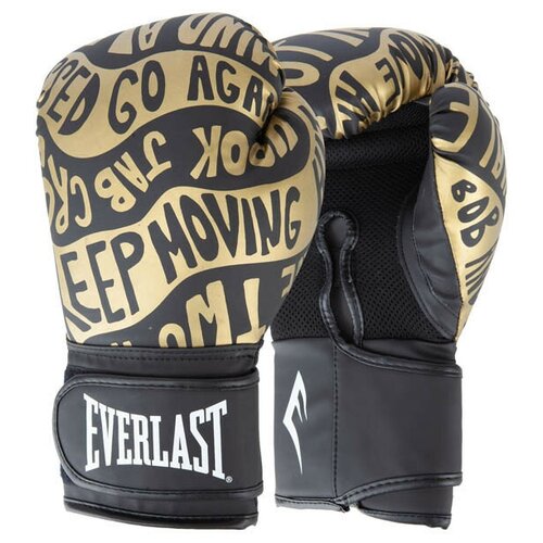 Перчатки тренировочные Everlast Spark 16oz черный/золотой перчатки тренировочные everlast spark 16oz синий зеленый