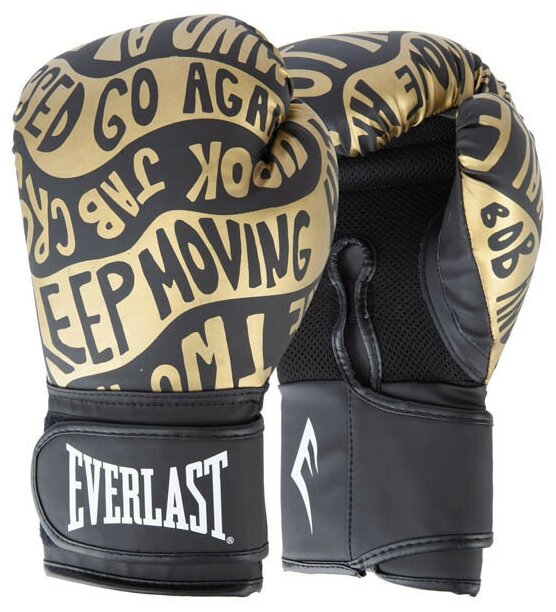 Перчатки тренировочные Everlast Spark 16oz черный/золотой