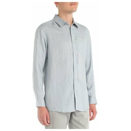 Рубашка Maison David, размер XXL, светло-голубой рубашка maison david размер xxl светло бежевый