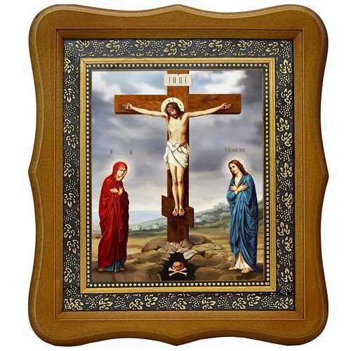 декор распятие христа zlatdecor Распятие Господа Иисуса Христа. Икона на холсте.