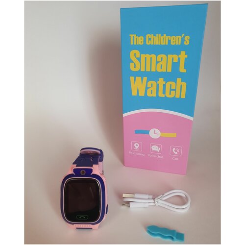 Умные часы для детей Smart Watch с GPS трекером розовые 38mm 242100₽