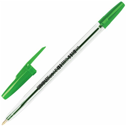 CORVINA Ручка шариковая corvina (италия) 51 classic , зеленая, корпус прозрачный, узел 1 мм, линия письма 0,7 мм, 40163/04, 50 шт.