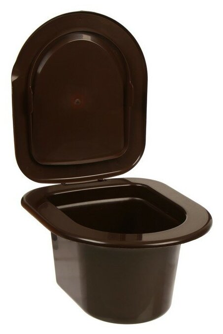 Ведро-туалет, h = 20 см, 11 л, коричневое - фотография № 3