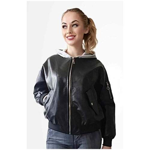 фото Кожаные куртки bgt кожаная куртка бомбер женская. разм.46, красный