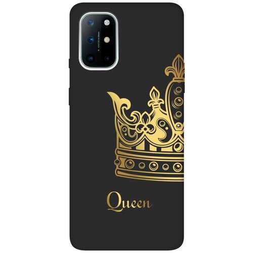 Матовый чехол True Queen для OnePlus 8T / ВанПлюс 8Т с 3D эффектом черный силиконовый чехол с принтом true king для oneplus 8t ванплюс 8т