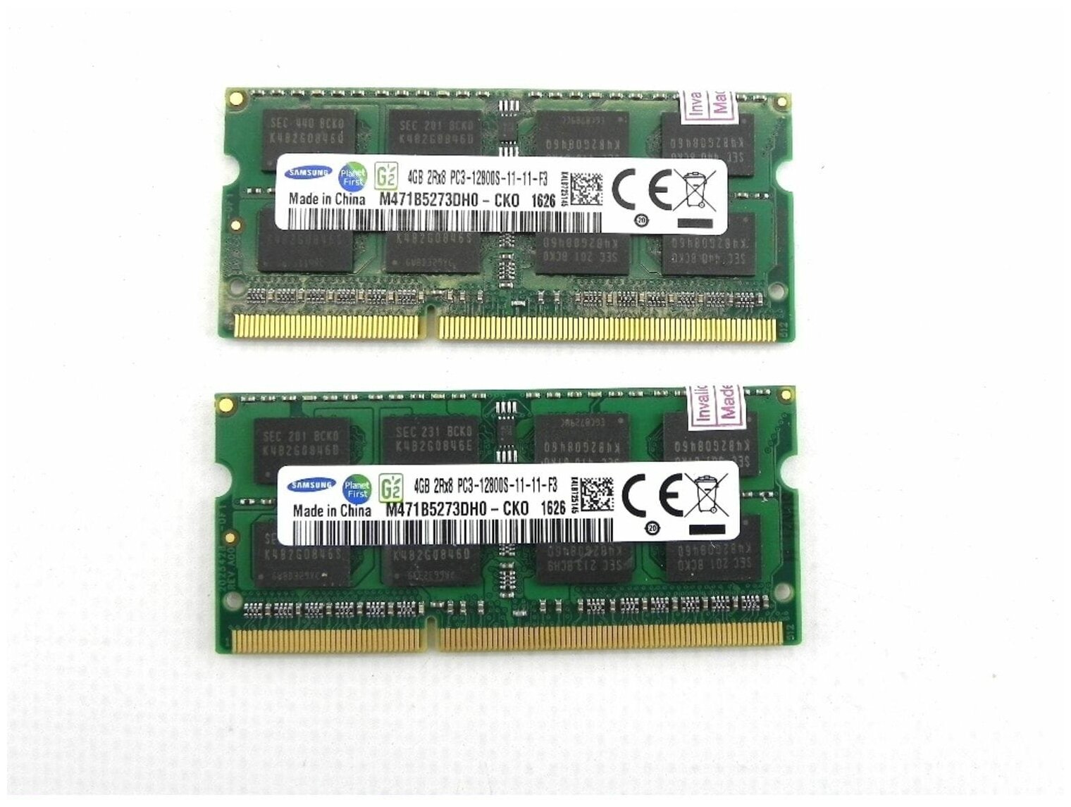 Оперативная память Samsung 8GB (2x4Gb) DDR3 1600 МГц SO-DIMM M471B5273DH0-CK0 - 2 шт.