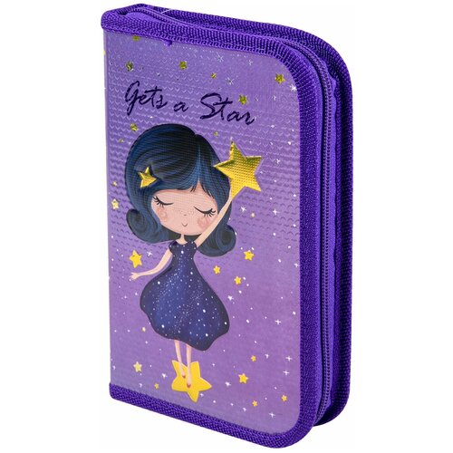 Пенал юнландия 1 отделение металлизированный картон конгрев 1911 см New star 271104 Квант продажи 2 ед 922₽