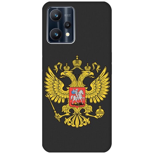 Матовый Soft Touch силиконовый чехол на Realme 9 Pro, Рилми 9 Про с 3D принтом Patriot черный матовый soft touch силиконовый чехол на realme 9 pro рилми 9 про с 3d принтом gucci stickers черный