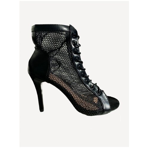 фото Туфли для танцев high heels ботильоны женские черные открытые латины стрипы хай хилс нет бренда