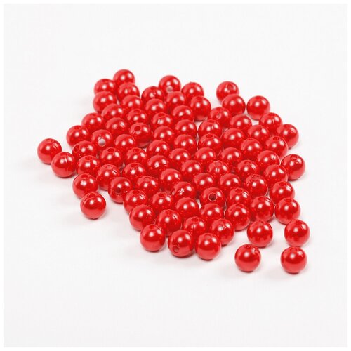 Бусины MAGIC 4 HOBBY круглые перламутр 4мм цв.058 красный уп.50г (1500шт)