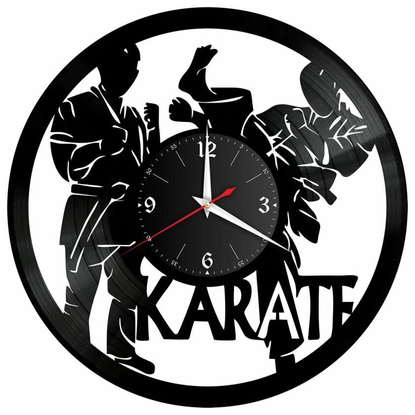 Часы из винила Redlaser "Карате, Karate, рукопашный бой, каратист" VW-10519