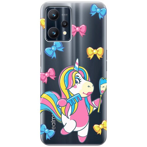 Силиконовый чехол с принтом Lady Unicorn для Realme 9 Pro / Рилми 9 Про силиконовый чехол с принтом lady unicorn для realme 10 pro реалми 10 про