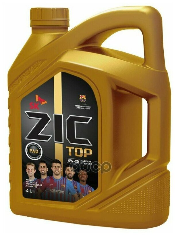 Zic Масло Моторное Zic Top 0w-20 Синтетическое 4 Л 162679