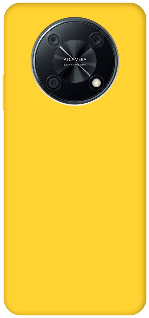 Матовый чехол на Huawei nova Y90 / Хуавей Нова У90 Soft Touch желтый