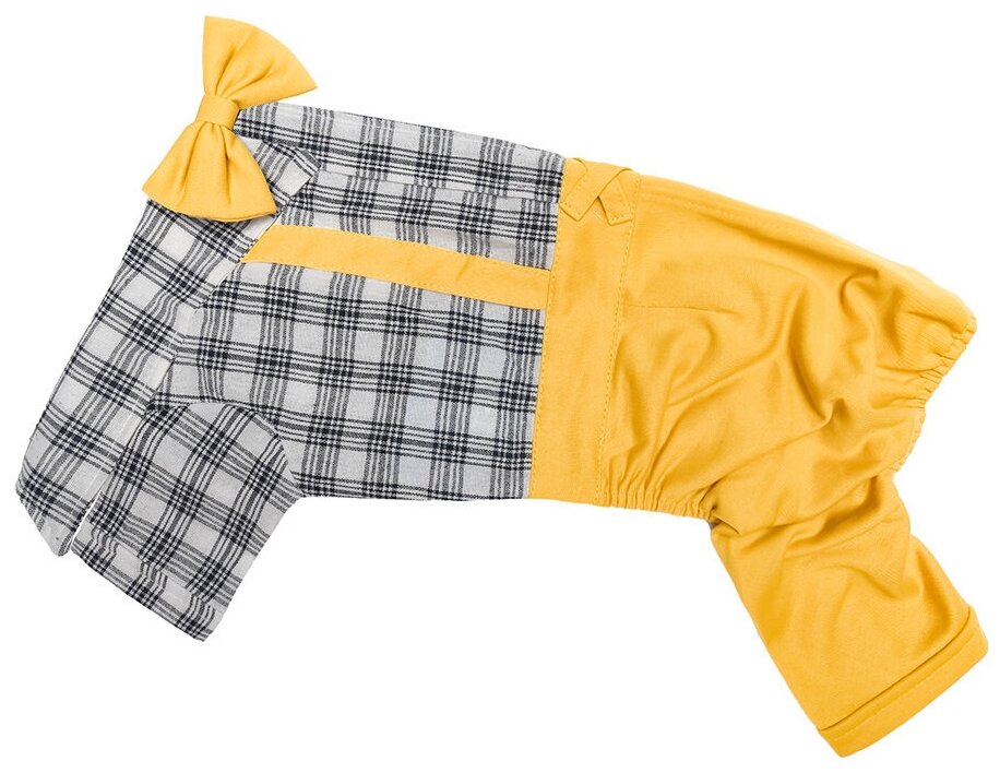 Yami-Yami одежда Костюм для собак с жёлтыми брюками ХS (спинка 20 см) нд28ос 52047-1 0,071 кг 52047 - фотография № 3