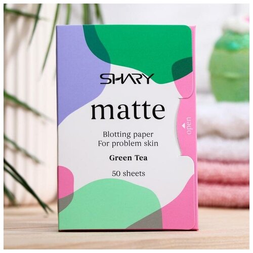 Shary матирующие салфетки Matte Green Tea 12 г