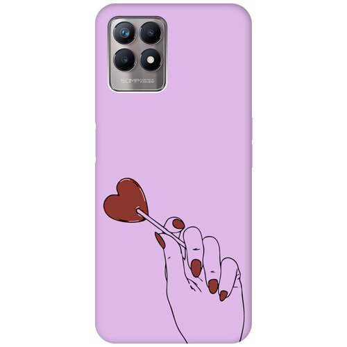 Силиконовый чехол на Realme 8i, Рилми 8 ай Silky Touch Premium с принтом Heartbreaker сиреневый силиконовый чехол на realme 8i рилми 8 ай silky touch premium с принтом making the world better сиреневый