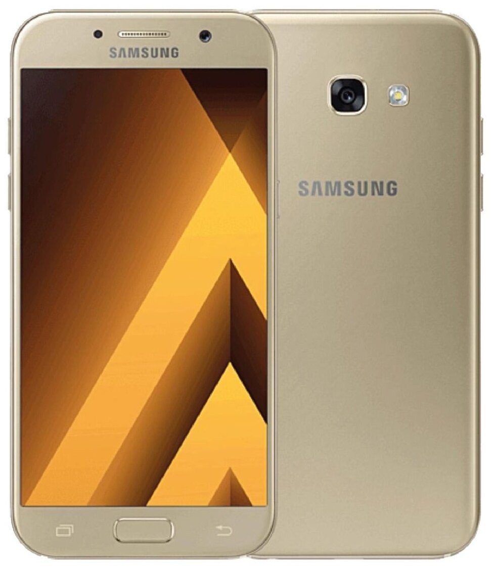 Смартфон Samsung Galaxy A3 (2017) 2/16 ГБ, 2 SIM, золотой